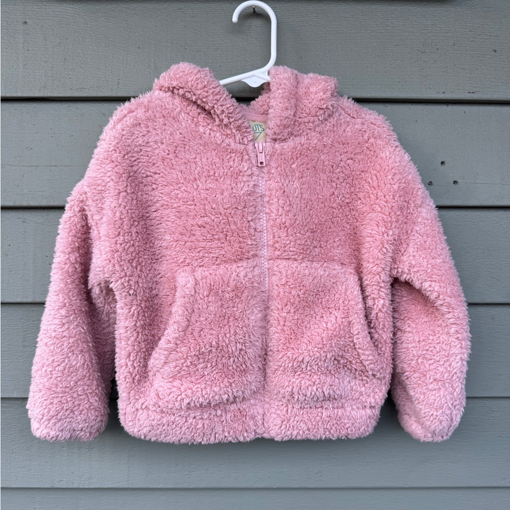 Cozy Pink Fleece Hoodie for Kids size 4/5